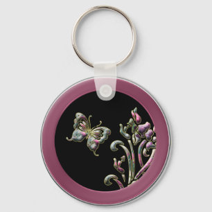 Quilted Butterfly Keychain