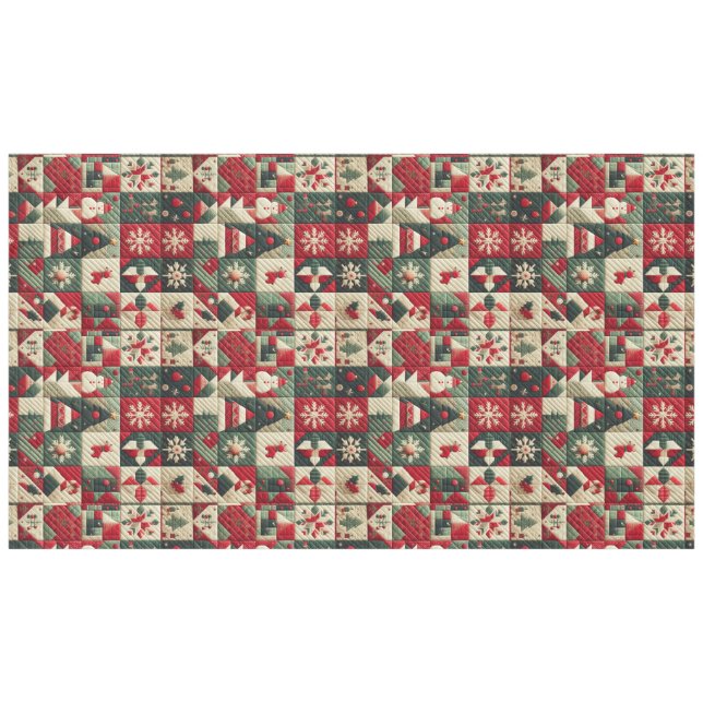 Quilted Christmas Designs Tablecloth (Front (Horizontal))