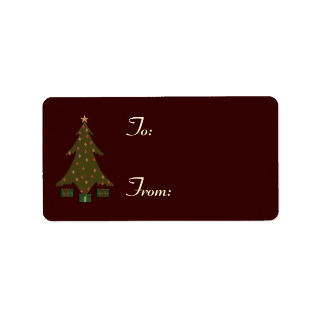 Quilted Christmas Gift Tag (Front)