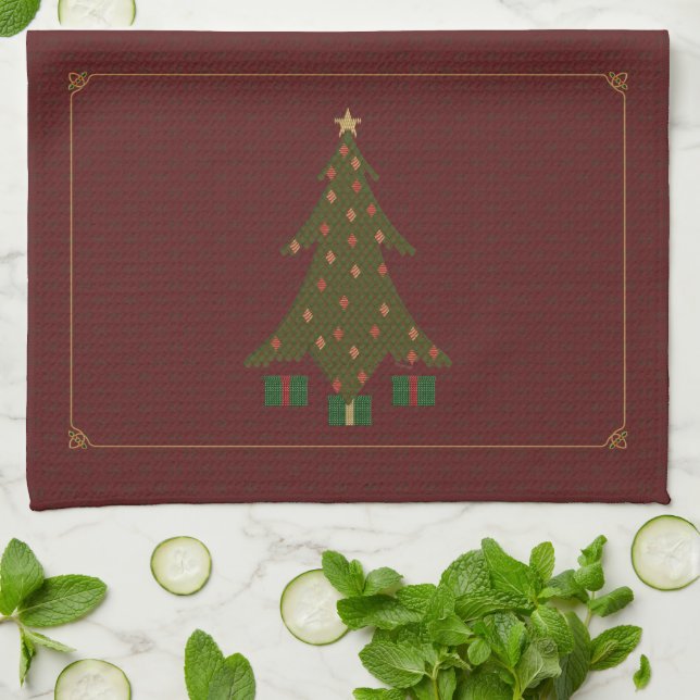 Quilted Christmas Hand Towel (Folded)
