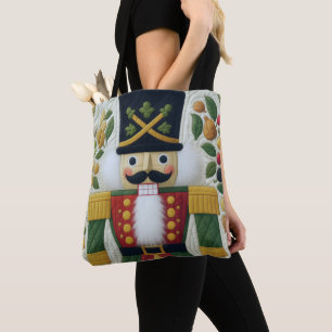 Quilted Christmas Nutcracker Tote Bag