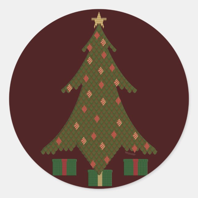 Quilted Christmas Sticker (Front)