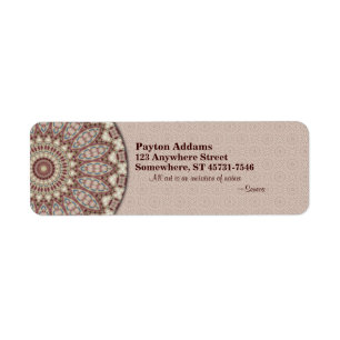 Quilted Comfort Mandala - Return Address Label