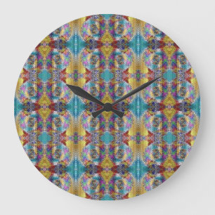 Quilted Design Large Clock