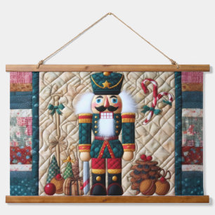 Quilted Design Nutcracker Christmas Hanging Tapestry