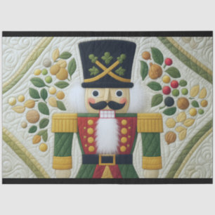 Quilted Design Nutcracker Christmas Tissue Paper