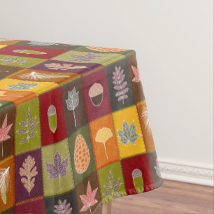 Quilted Fall Leaves Tablecloth