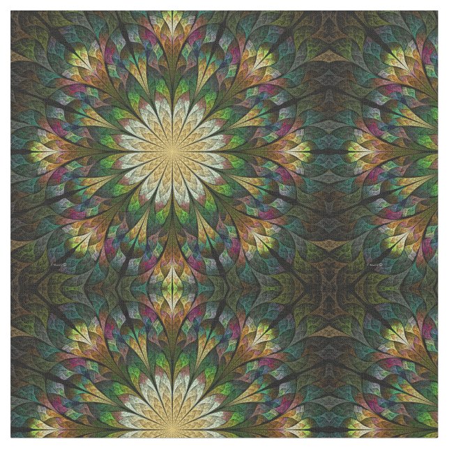 Quilted Flower Fabric (Close Up)