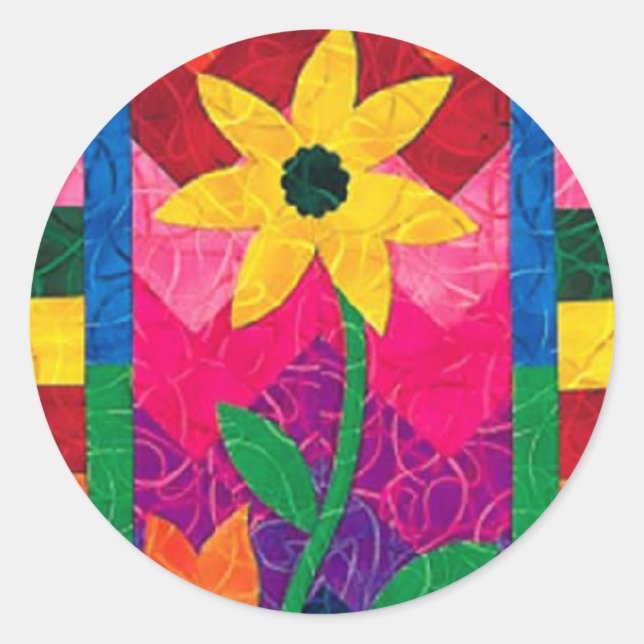 Quilted Flower Sticker (Front)
