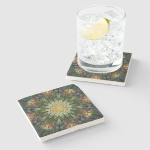 Quilted Flower Stone Coaster