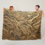 Quilted Gold Abstract Design Fleece Blanket<br><div class="desc">Quilted Gold Abstract Design</div>