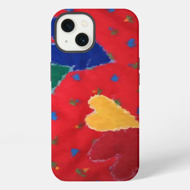 Quilted Hearts iPhone Case (Back)