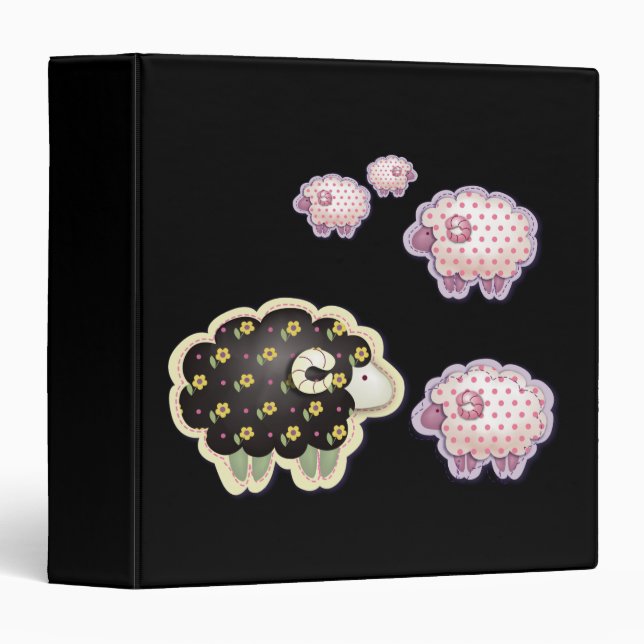 Quilted Lambs Binder (Front/Spine)