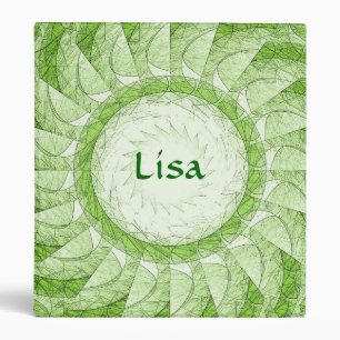 Quilted Leaves Personalized Binder