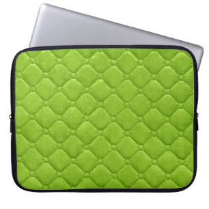 Quilted Look Lime Green Laptop Sleeve