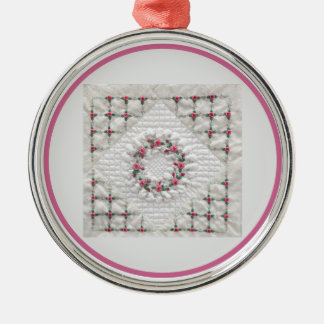 Quilted  metal ornament