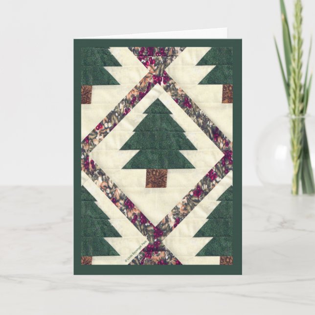 Quilted Pine Tree Card (Front)