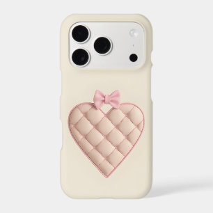 Quilted Pink Heart iPhone Case Coquette