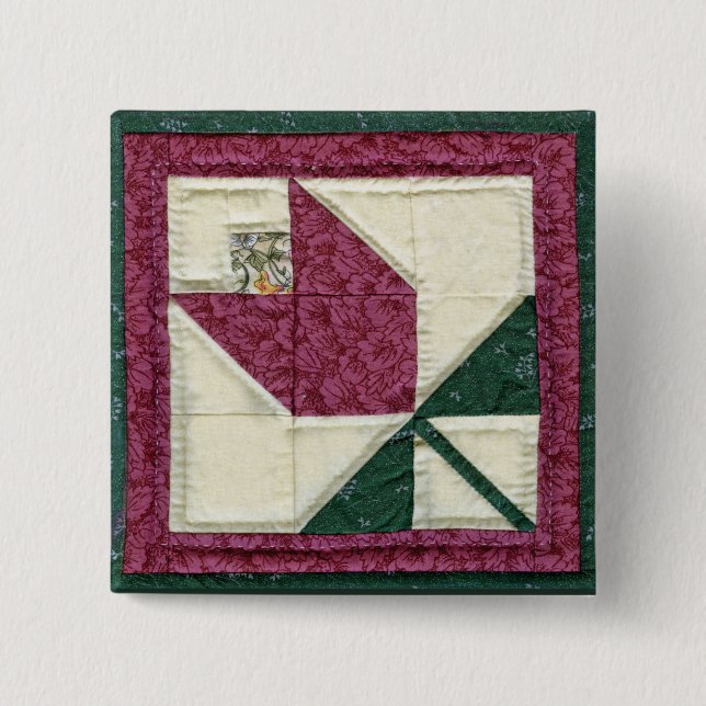 Quilted Potholder Tulip Pin (Front)