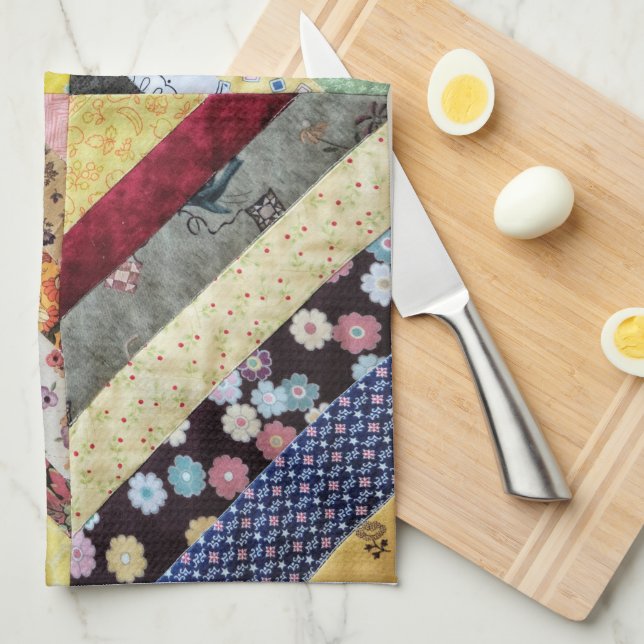 Quilted Print Pattern Kitchen Towel (Quarter Fold)
