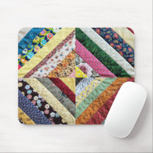 Quilted Print Pattern Mouse Pad