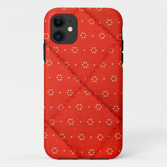 Quilted Red Case-Mate iPhone Case (Back)
