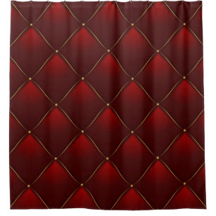 Quilted Red Gold Thread Background