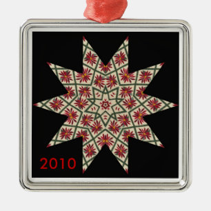 Quilted Star Pattern Ornament