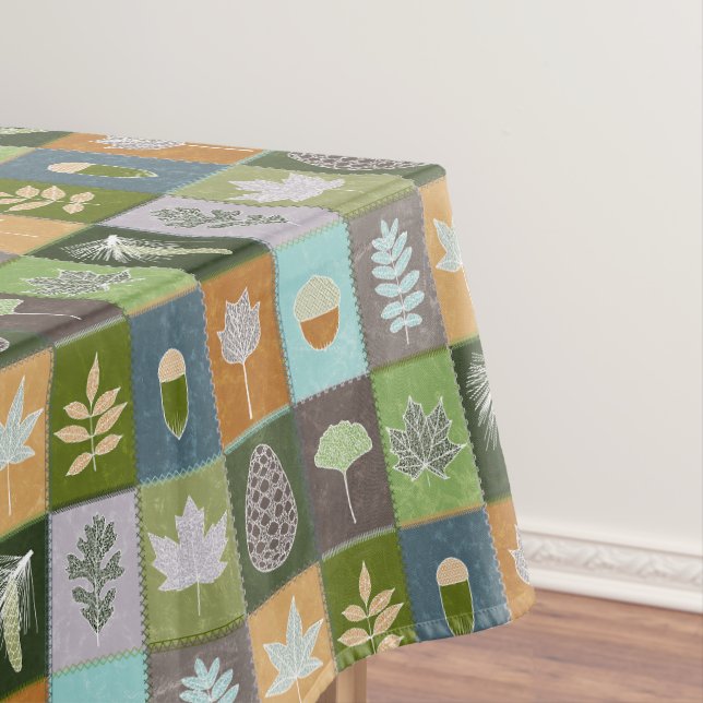 Quilted Summer Leaves  Tablecloth (In Situ)
