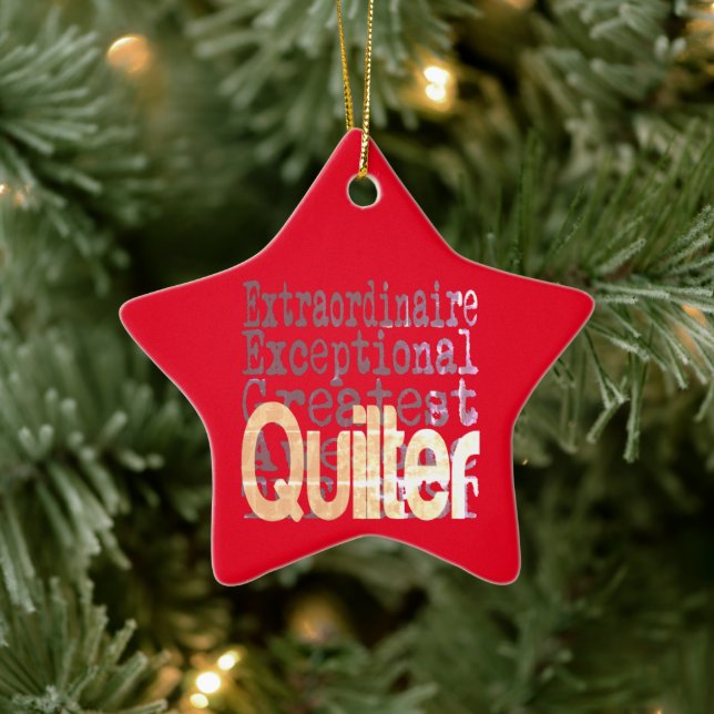 Quilter Extraordinaire Ceramic Ornament (Tree)