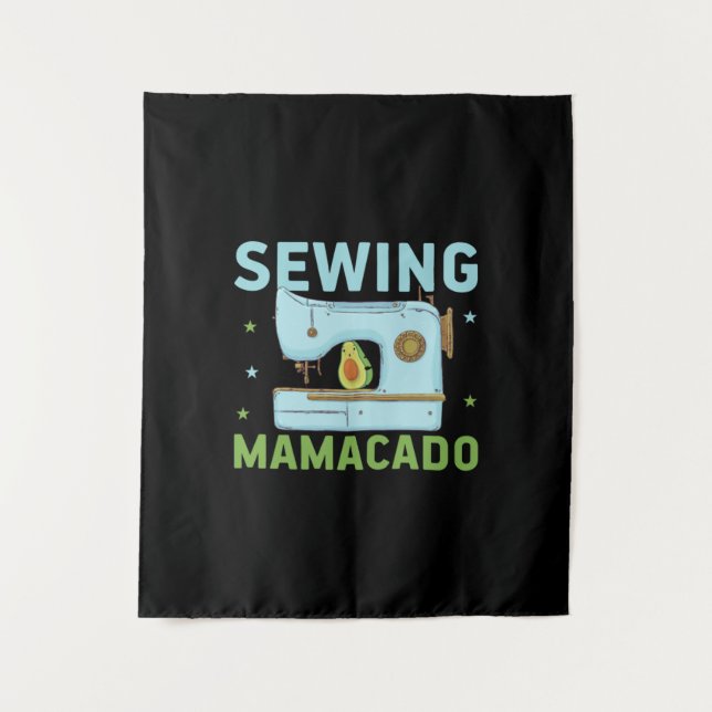 Quilter Gift | Sewing Mamacado Tapestry (Front)