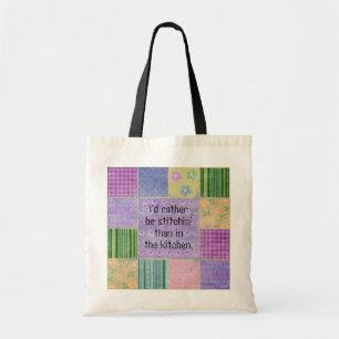 Quilter Humour Patchwork Tote Bag