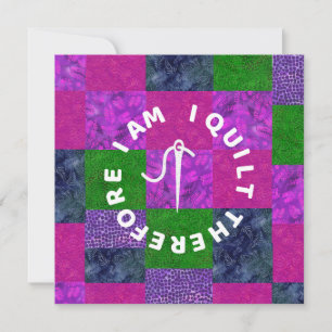 Quilter Mom Grandma quilting fabric patchwork Card