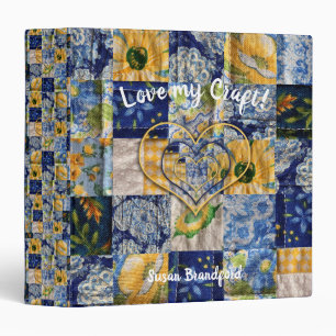 Quilter or Craft Blue Yellow Quilt Binder