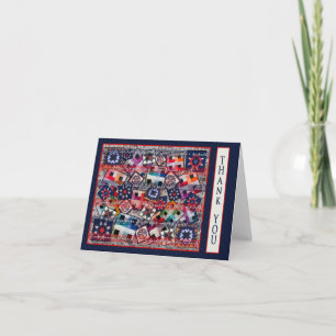 Quilter - papier de Carte-Matchs de note de Merci