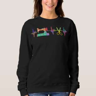 Quilter Sewing Heartbeat For Quilting Lover MM Sweatshirt
