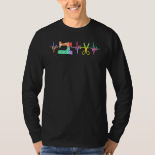 Quilter Sewing Heartbeat For Quilting Mm T-Shirt