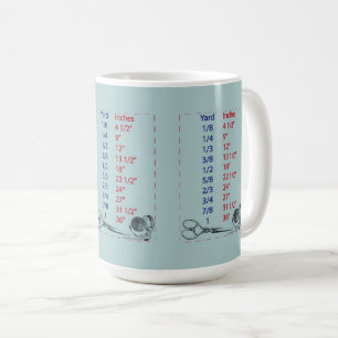 Quilters and Sewers Yard Measurements Crafting Coffee Mug