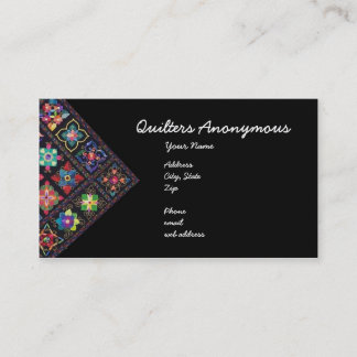 Quilters Anonymous Business Card