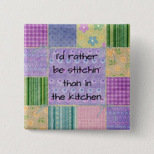 Quilter's Country Patchwork 2 Inch Square Button