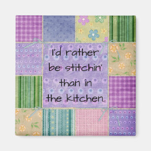 Quilter's Country Patchwork Magnet