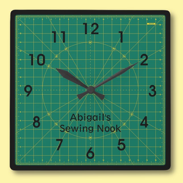 Quilter's Green Cutting Mat Clock (Creator Uploaded)
