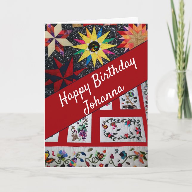 Quilters Happy Birthday Card (Front)