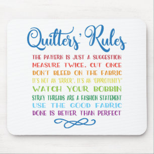 Quilter's Rules Mouse Pad