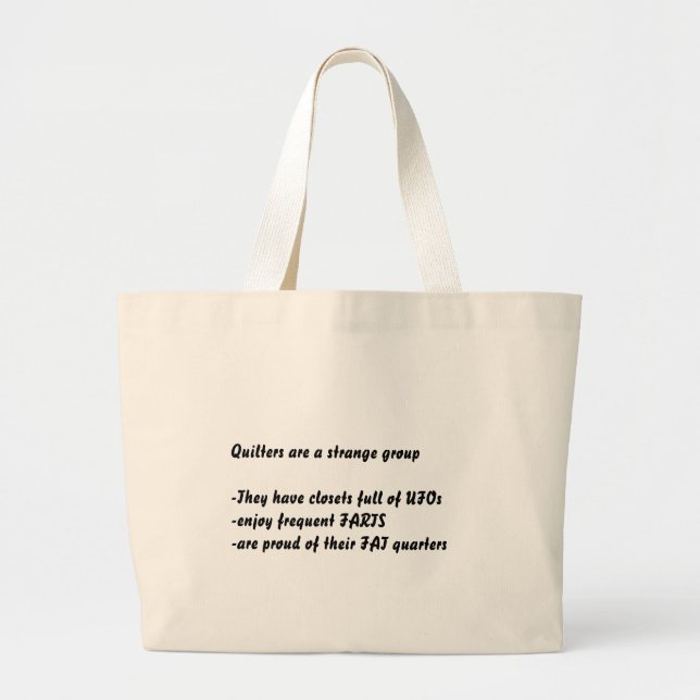 "Quilters sont" les sacs fourre-tout étranges (Devant)