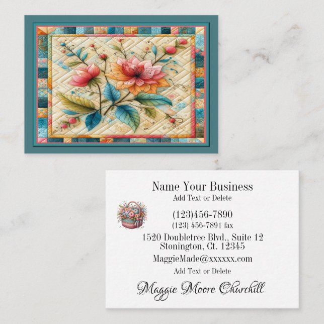 Quilting Business Card (Front/Back)