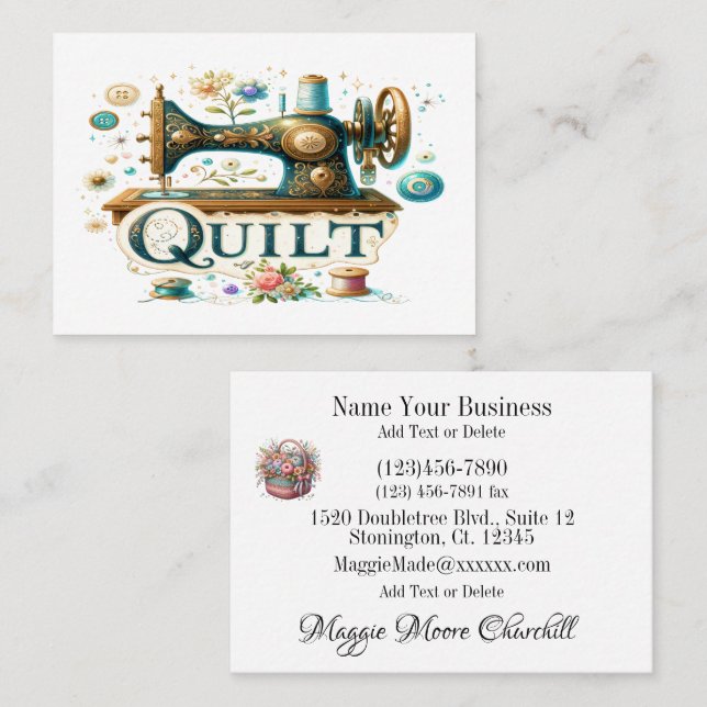 Quilting Business Card (Front/Back)