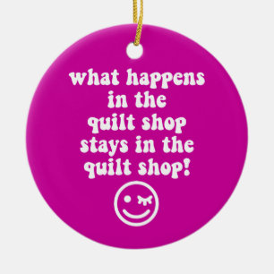 quilting ceramic ornament