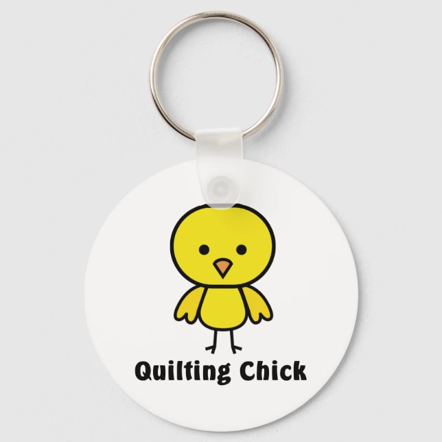 Quilting Chick Keychain (Front)