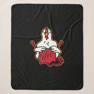 Quilting Chicken | Funny Gifts Quilting Lovers Sherpa Blanket